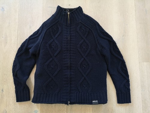 Replay strickjacke navy - replay,