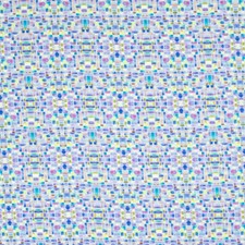 Baumwollstoff Popeline Digitaldruck Mosaik blau Meterware (Preis=0,5m)