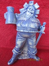 Schäfer & Vater Rudolstadt Thüringen  Whisky Flasche 20 cm Blau Porzellanfigur