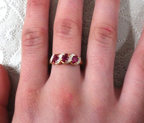 Ring gold steine - 9, kt