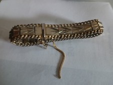 schweres Schmuckarmband vergoldet, Kastenschloss