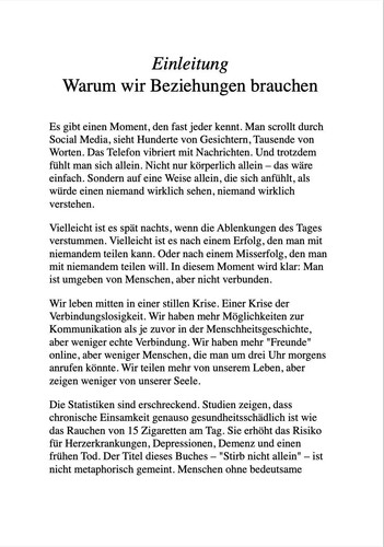 Stirb nicht allein - nicht, |