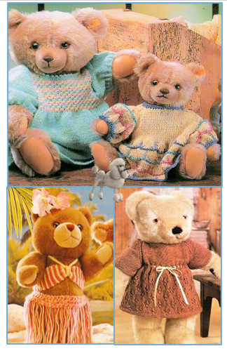Strickmuster teddybär puppen - strickmuster,