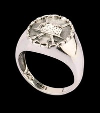 🌟Totenkopf Ring,Schwerter,Militaria Sammleranfertigung,925 Silber🌟WUNSCHGRÖSSE