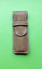 Stifte Etui aus Leder  15 x 6 cm  in  oliev