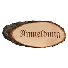 Gravierte ovale Rindenbretter