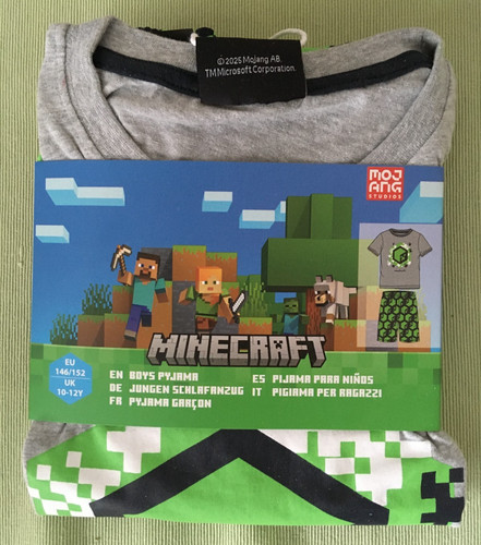 Minecraft pyjama kurz 146 152 - pyjama,