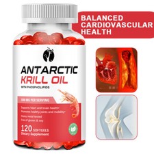 Antarctic Krill Oil Supplement - Supports Healthy Heart,Brain, Joint Hair & Skin