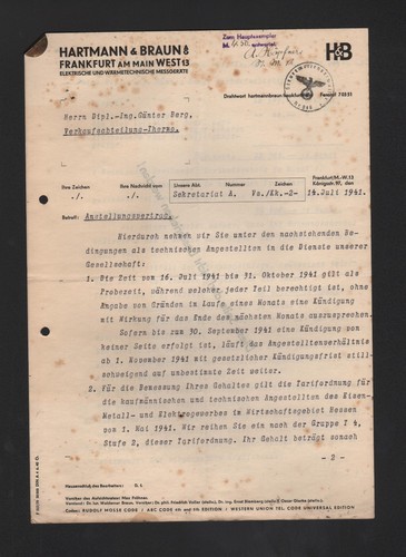 Frankfurt brief 1941 - frankfurt/m.,,