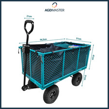 Sillar Gartenwagen 200L - 350kg Tragkraft Metall schwenkbar luftbereift stabil