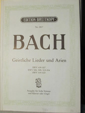 Noten BACH Geistliche Lieder