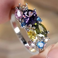 Ring - Silber - Bunte Zirkonia