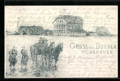 Künstler duhnen b - künstler-ak,
