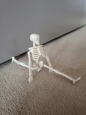 Skelett Figur Kunststoff Halloween Dekoration Lustig Grusel Beweglich Klein NEU