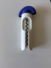 TUPPERWARE D62 Korki Korkenzieher für Flaschen in blau-weiß wenig gebraucht