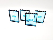 Lego Türen schwarz 1x6x6  4