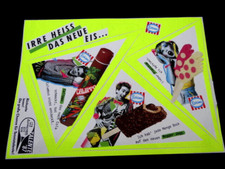 Aufkleber-Bogen Eskimo Langnese Tennis Talente 1987 Calippo Nogger Plattfuß Eis