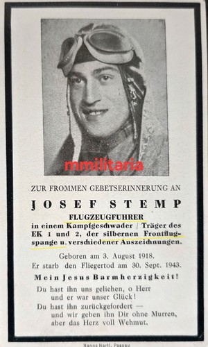 Sterbebild wwii unteroffizier - sterbebild,