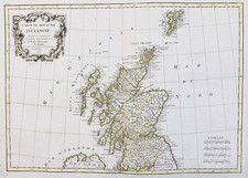 Scotland Schottland Ecosse Karte map Kupferstich engraving carte Bonne 1787