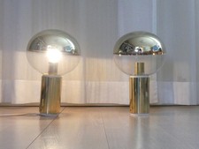 große Deckenlampe Deckenleuchte Motoko Ishii für Staff vergoldet Space age  1v2