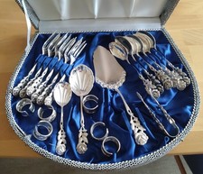 Besteckset Hildesheimer Rose Antiko 100 + 6 Serviettenringe Antiko 100