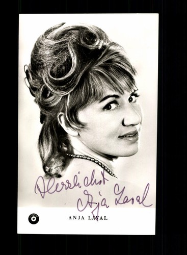 Anja laval autogrammkarte - anja,