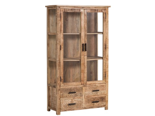 Vitrine mumbai massivholz - vitrine,