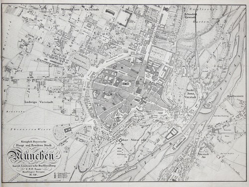 München stadtplan original - münchen,