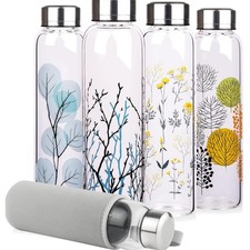 Glas Trinkflasche 1L