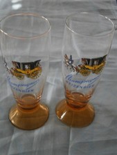2 alte Weizenbiergläser 0,25ĺ  Thurn Taxis Champagner Weizen Bierglas Regensburg