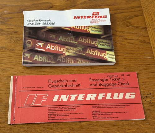 Interflug ddr flugplan 1988 - interflug,