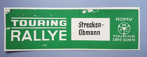 Altes schild touring rallye - schild,