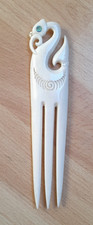 Haarkamm Manaia Schutzengel aus Rinderknochen Maori Schmuck Neuseeland