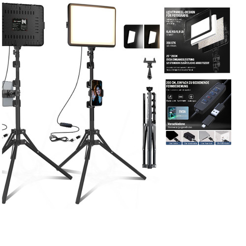 Led videolicht set stück - set,