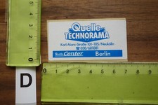 Alter Aufkleber HiFi Video TV Radio Elektro QUELLE TECHNORAMA Berlin Neukölln