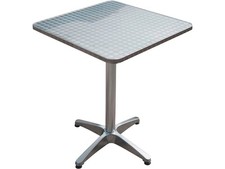 Bistrotisch 950364, Aluminium, silber, 60 x 60 x 70/110 cm - B
