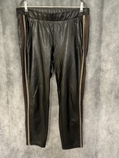 CAMBIO Leggins Lederoptik schwarz braun creme stretch Gr. 42 NP 199,90 €