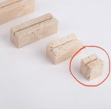 Travertin Kartenhalter, Marmor Menü Halter, Namen, Hochzeit Schild, Stein 2,5 cm