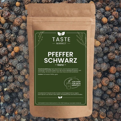 Pfeffer ganz schwarz ganze - pfeffer, |