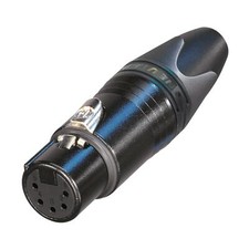 Neutrik 5 Pin NC5FXX-B Buchse XLR Schwarz Körper, Gold Stifte Stereo Mic Stecker