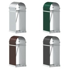 Kaminholzregal außen mit Dach