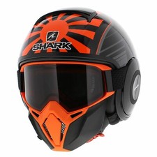 Shark Street Drak helm Zarco Malaysia GP gloss black Orange
