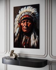 Indianer leinwand bild person - bild,