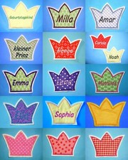 8 - 29 cm Krone mit Name in