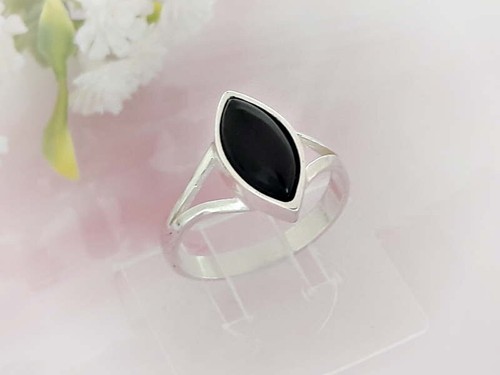 Onyx ring silber 925 schwarz - 925,