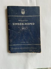 Simson SR2 Original Betriebsanleitung 1958/5.Auflage