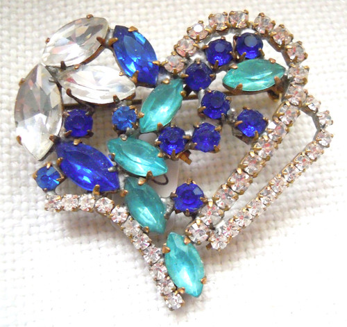 Strass brosche herz - ---, herz---