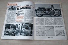 Motorrad 21/1971 BSA Lightning 650 ccm mit 49PS im Fahrbericht auf 3 Seiten