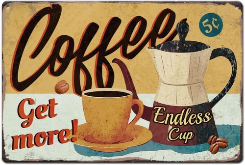 Superdant kaffee blechschilder - kaffee,