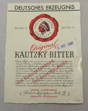 Etikett Label KAUTZKY-LIKÖR